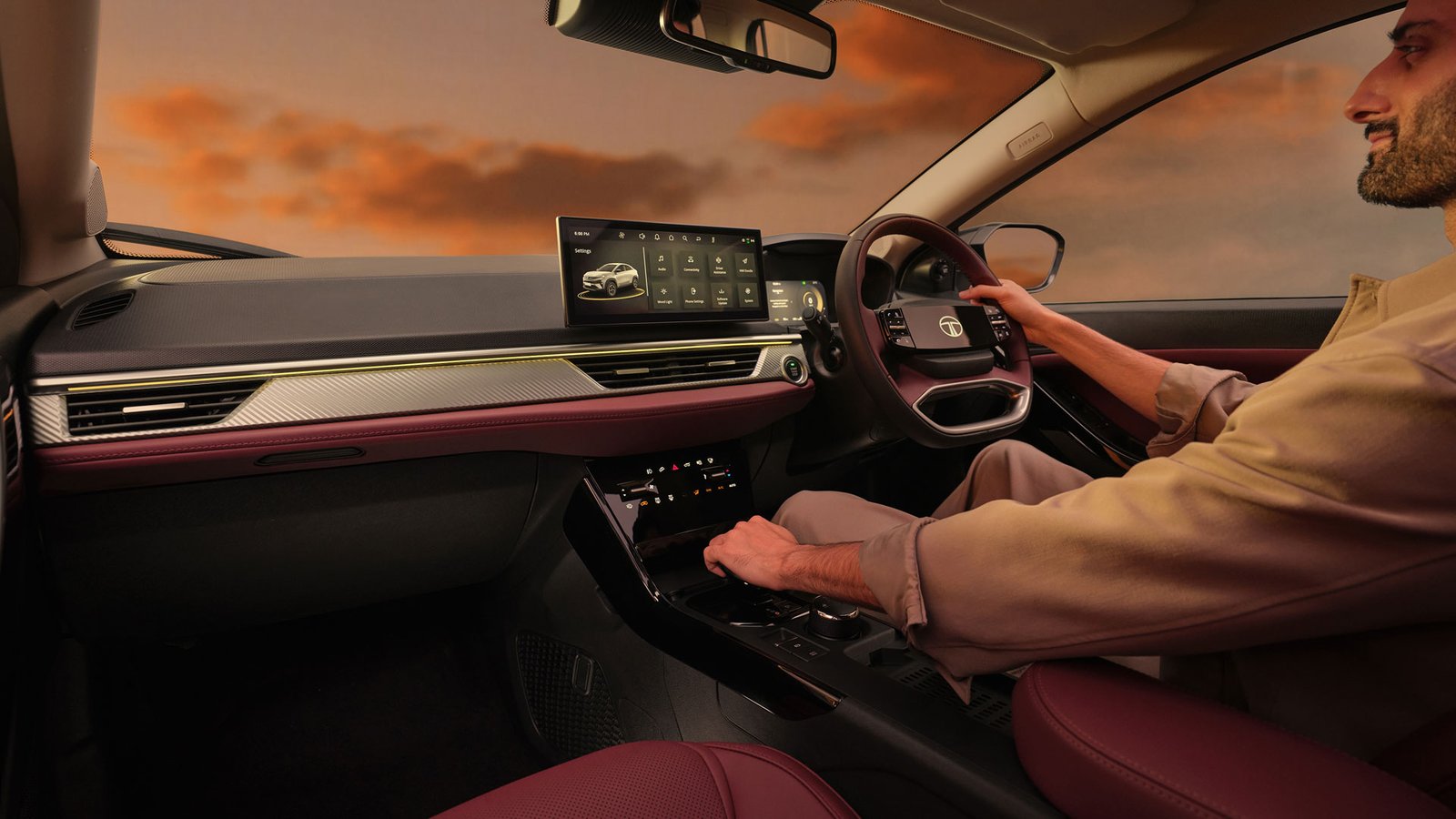 Tata Curvv.ev interior — Digital cockpit